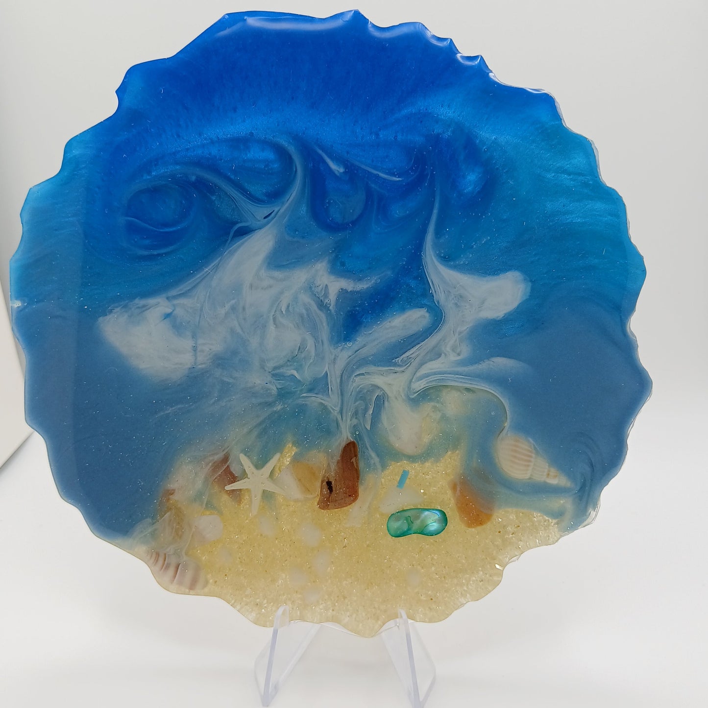 Handmade Ocean Wave Resin Coaster