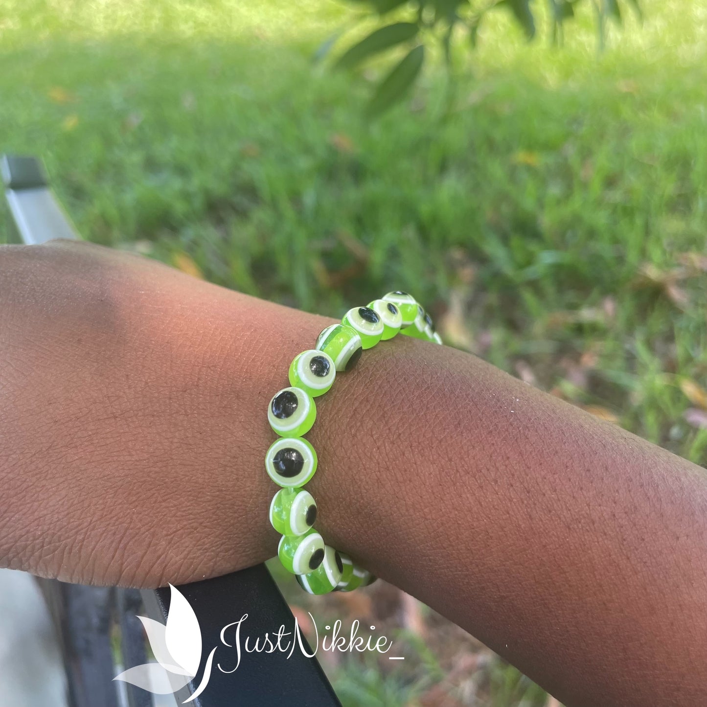 Evil Eye Bracelet Collection | 8mm Round Beaded Protective Bracelets in Various Colors