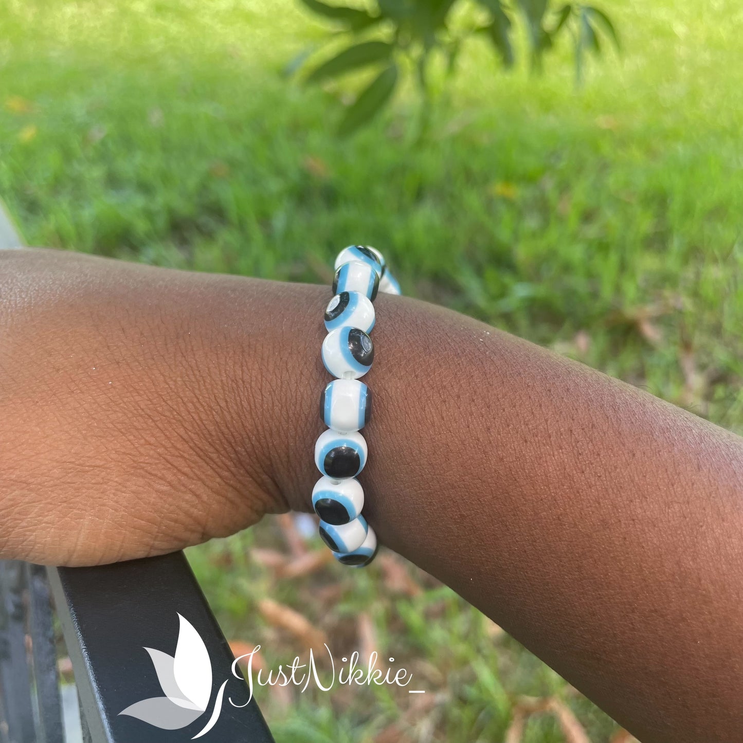 Evil Eye Bracelet Collection | 8mm Round Beaded Protective Bracelets in Various Colors