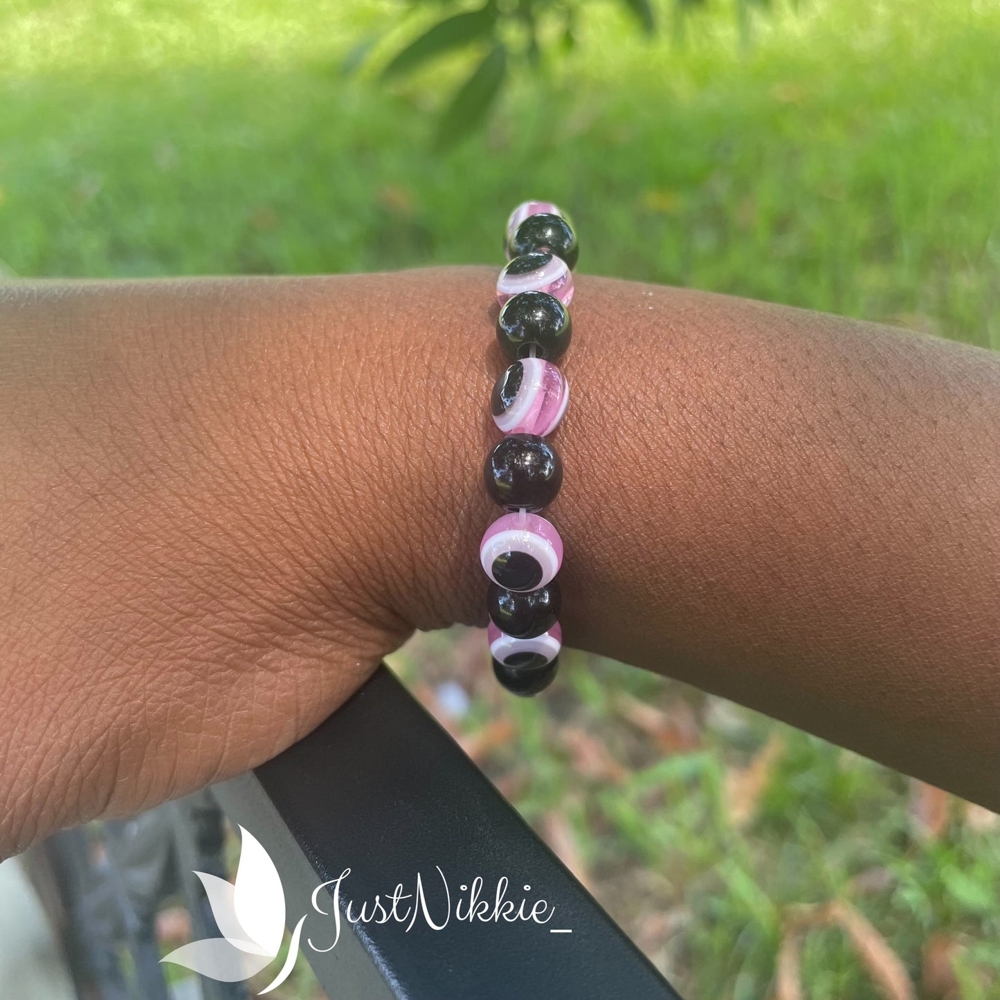 Evil Eye Bracelet Collection | 8mm Round Beaded Protective Bracelets in Various Colors