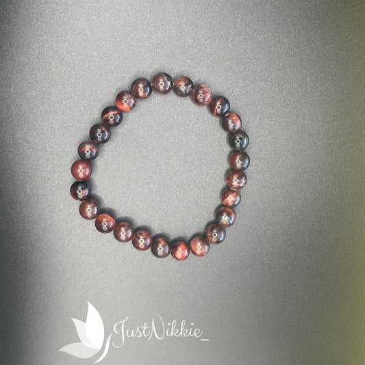 Dark Empathy Bracelet | Natural Wine Tiger Eye Stone Beaded Bracelet