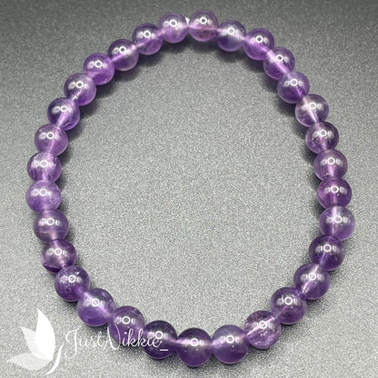 Amethyst Jelly Beads Bracelet | Purple Gemstone Beaded Bracelet