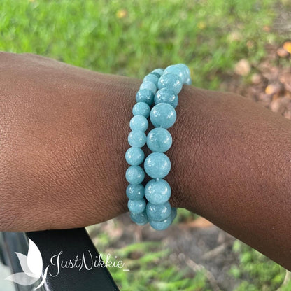 Aqua Breeze Bracelet | Aquamarine Beaded Bracelet