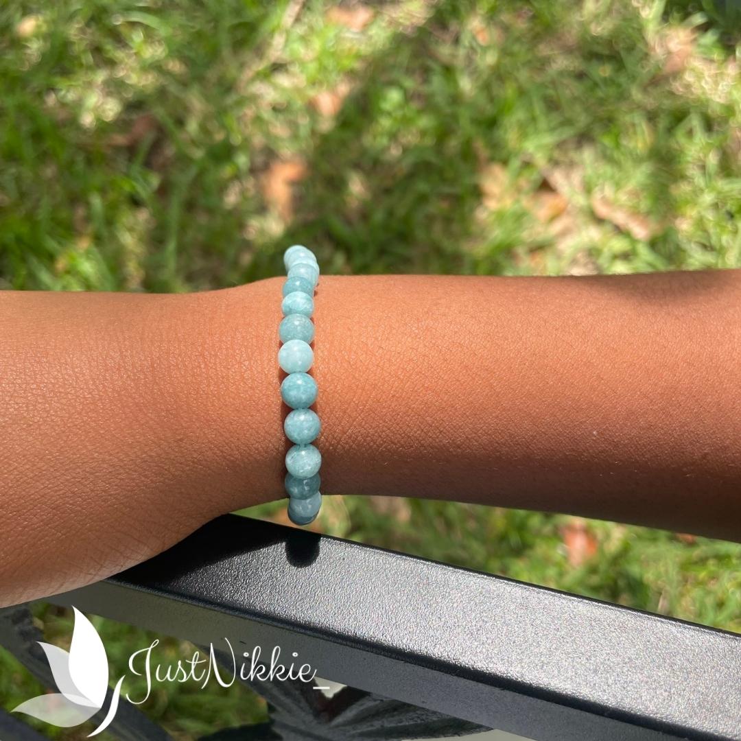 Aqua Breeze Bracelet | Aquamarine Beaded Bracelet