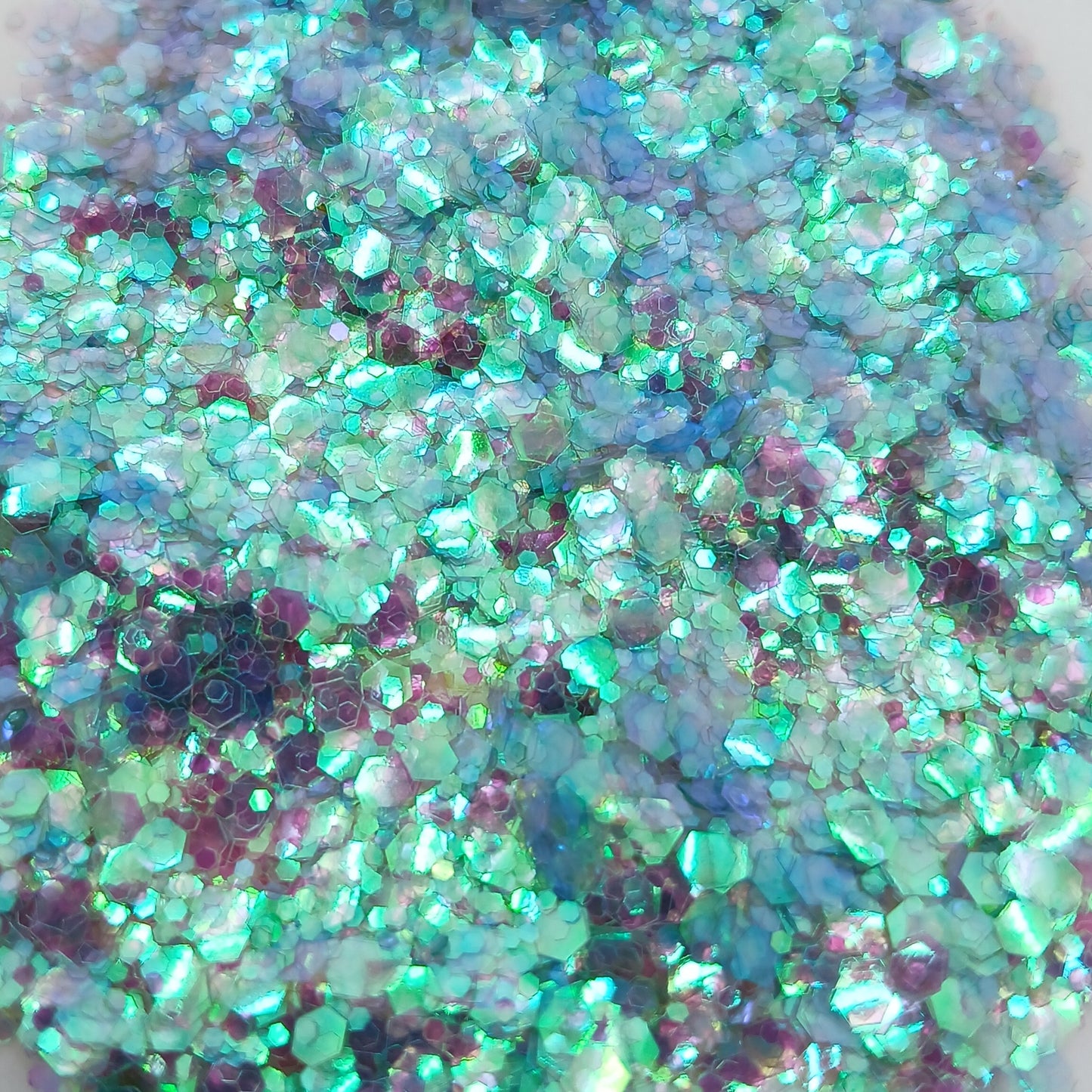 Aqua Wave Iridescent Glitter – Oceanic Blue & Violet Shift