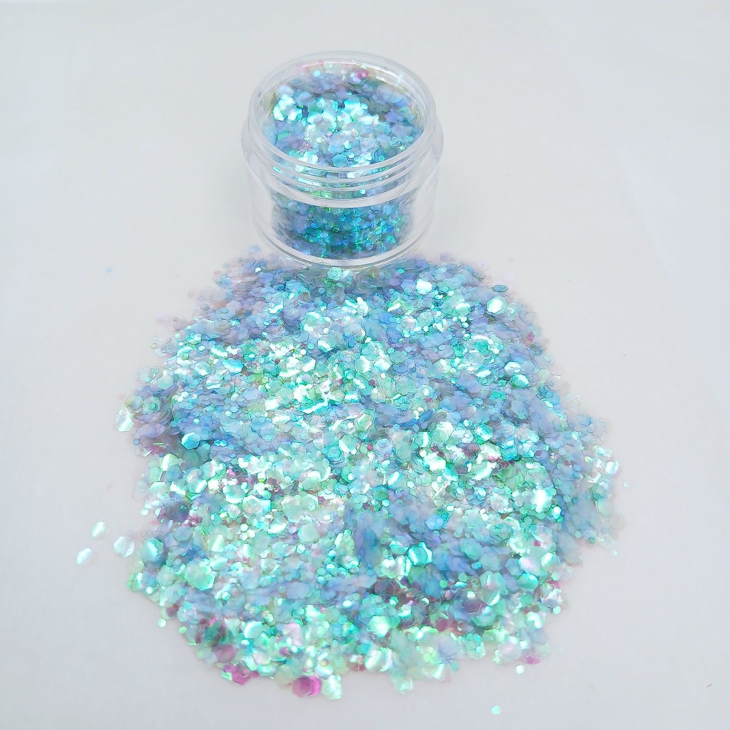 Aqua Wave Iridescent Glitter – Oceanic Blue & Violet Shift