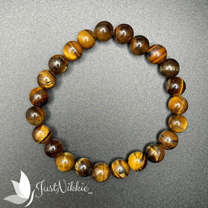 Autumn Symphony Bracelet | Yellow Tiger Eye Natural Stone Beaded Bracelet