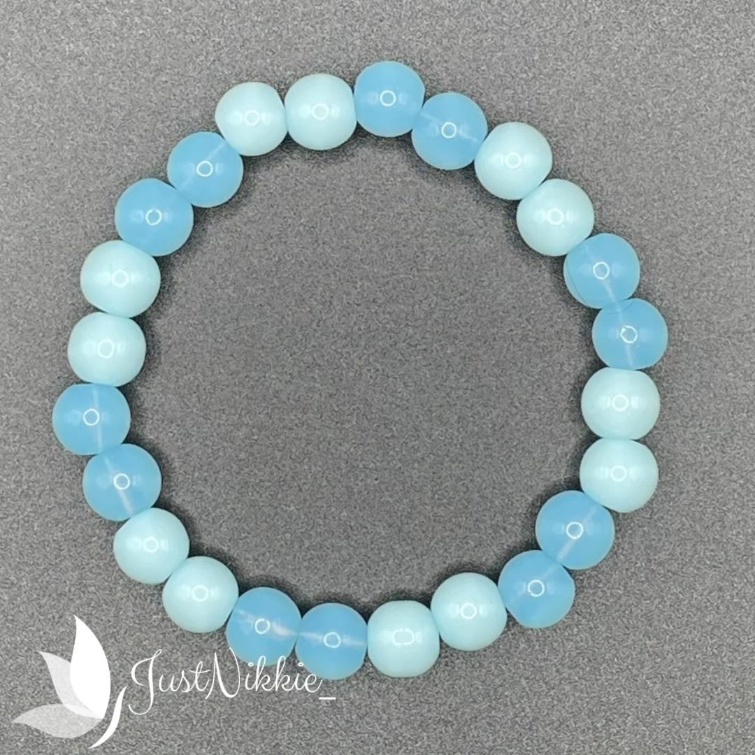 Azure Sky Bracelet | Soft Blue Beaded Bracelet