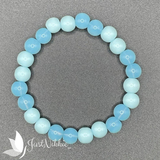 Azure Sky Bracelet | Soft Blue Beaded Bracelet