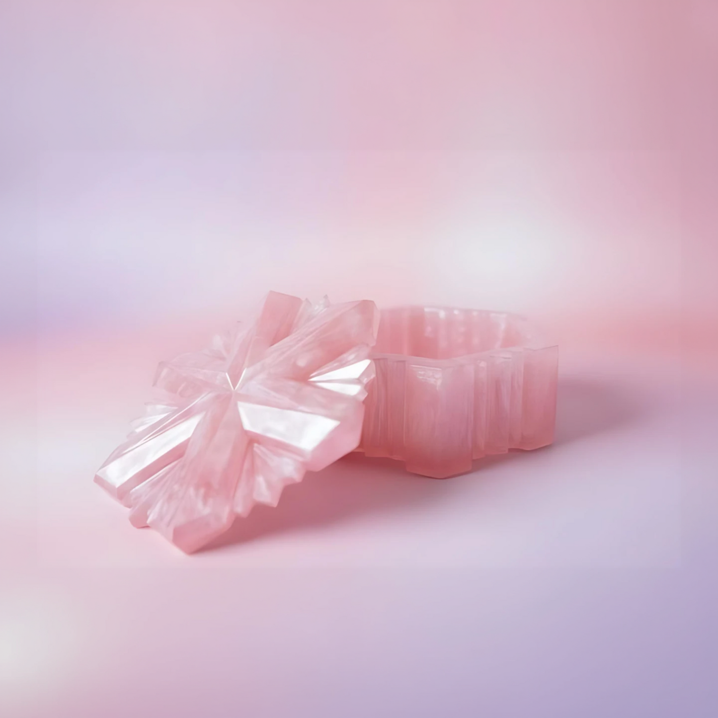 Custom Snowflake Resin Trinket Box – Handmade Keepsake Storage