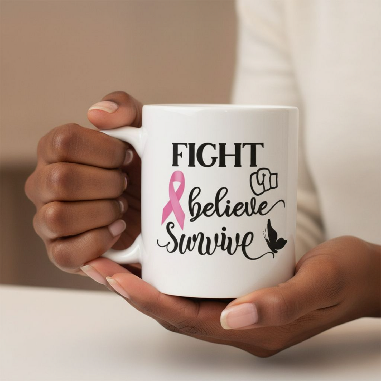 Breast Cancer Awareness Mugs – Inspirational Support Gifts