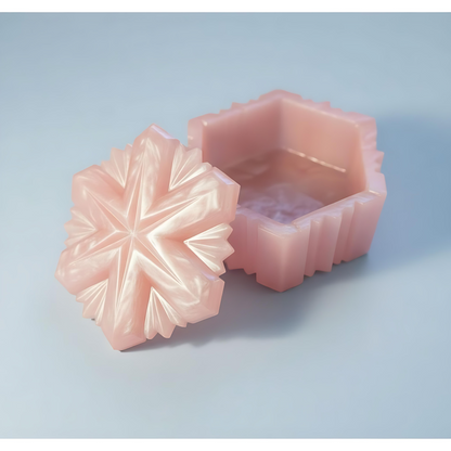 Custom Snowflake Resin Trinket Box – Handmade Keepsake Storage