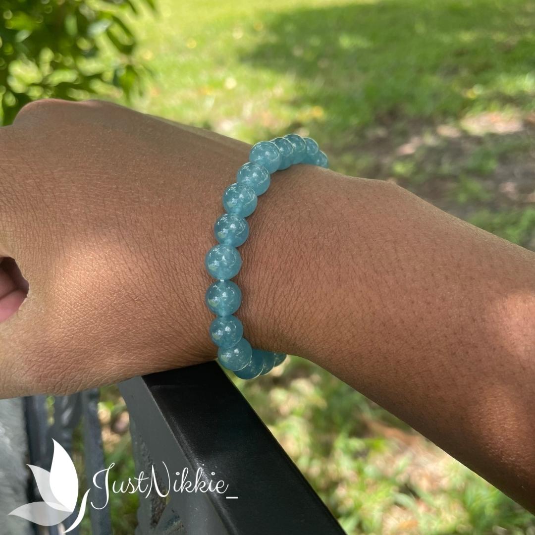 Blue Shore Bracelet | Tranquil Blue Jelly Bead Bracelet