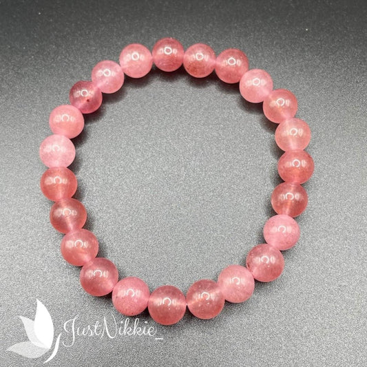 Blush Candy Bracelet | Soft Pink Jelly Beads Bracelet