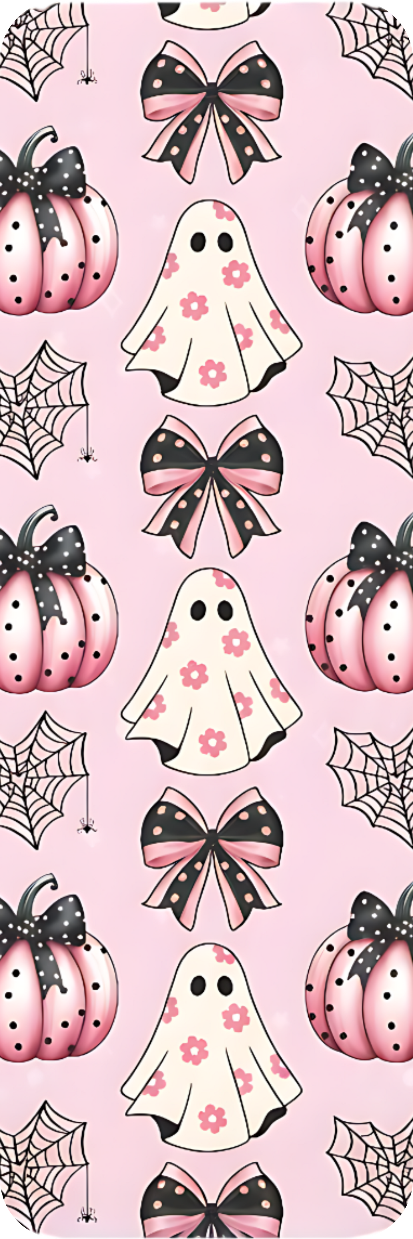 Pink Halloween Cuties Bookmark – Ghosts, Pumpkins &amp; Bows