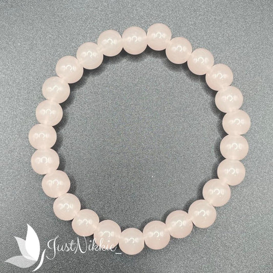 Cherry Blossom Bracelet | Elegant Rose Quartz Beaded Bracelet