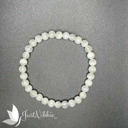 Crystal Radiance Bracelet | Selenite Natural Stone Beaded Bracelet