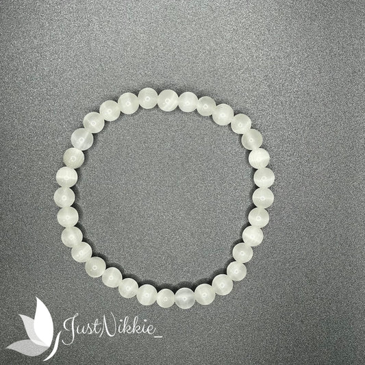 Crystal Radiance Bracelet | Selenite Natural Stone Beaded Bracelet