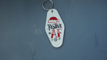 Sassy Christmas Motel Keychains – Holiday Humor with Attitude