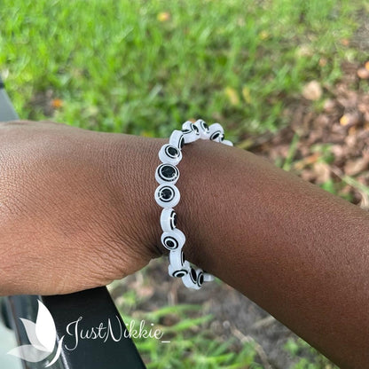 Evil Eye Bracelet Collection | Flat 8mm Beaded Protective Bracelet in Various Colors