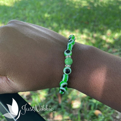 Evil Eye Bracelet Collection | 8mm Round Beaded Protective Bracelets in Various Colors