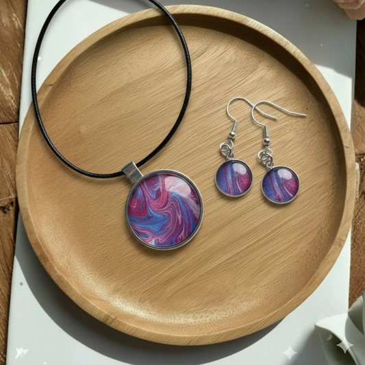 Acrylic Paint Skin Jewelry Set – One-of-a-Kind Wearable Art