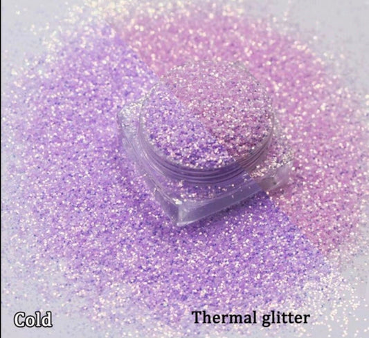 Blush Martini Temperature Color-Changing Glitter – Soft Purple to Pink Shift