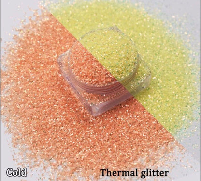 Mimosa Mood Temperature Color-Changing Glitter – Peach to Yellow Sparkle