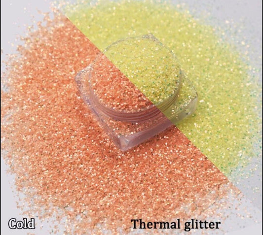 Mimosa Mood Temperature Color-Changing Glitter – Peach to Yellow Sparkle