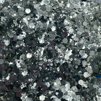 Ice Gray Metallic Chunky Glitter
