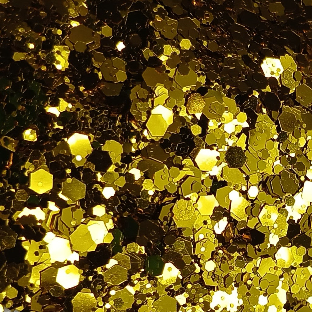 Imitation Gold Chunky Metallic Glitter – Radiant Golden Glitter