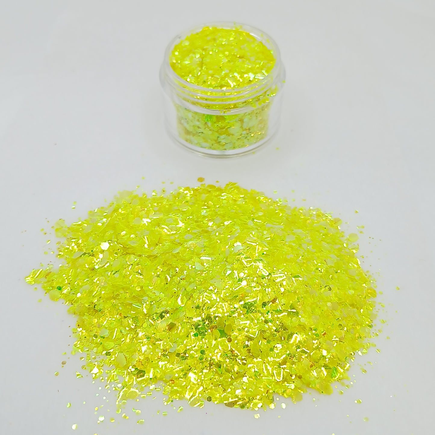 Lemon Drop Iridescent Glitter – Bright Yellow Sparkle