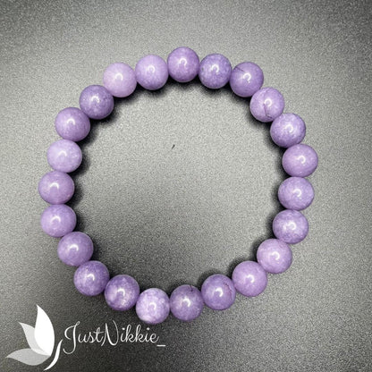 Lilac Mist Bracelet | Angelite Beaded Bracelet