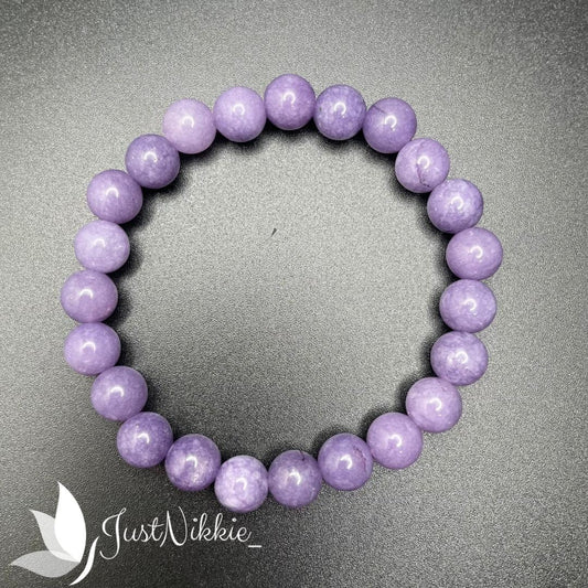 Lilac Mist Bracelet | Angelite Beaded Bracelet