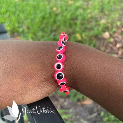 Evil Eye Bracelet Collection | Flat 8mm Beaded Protective Bracelet in Various Colors