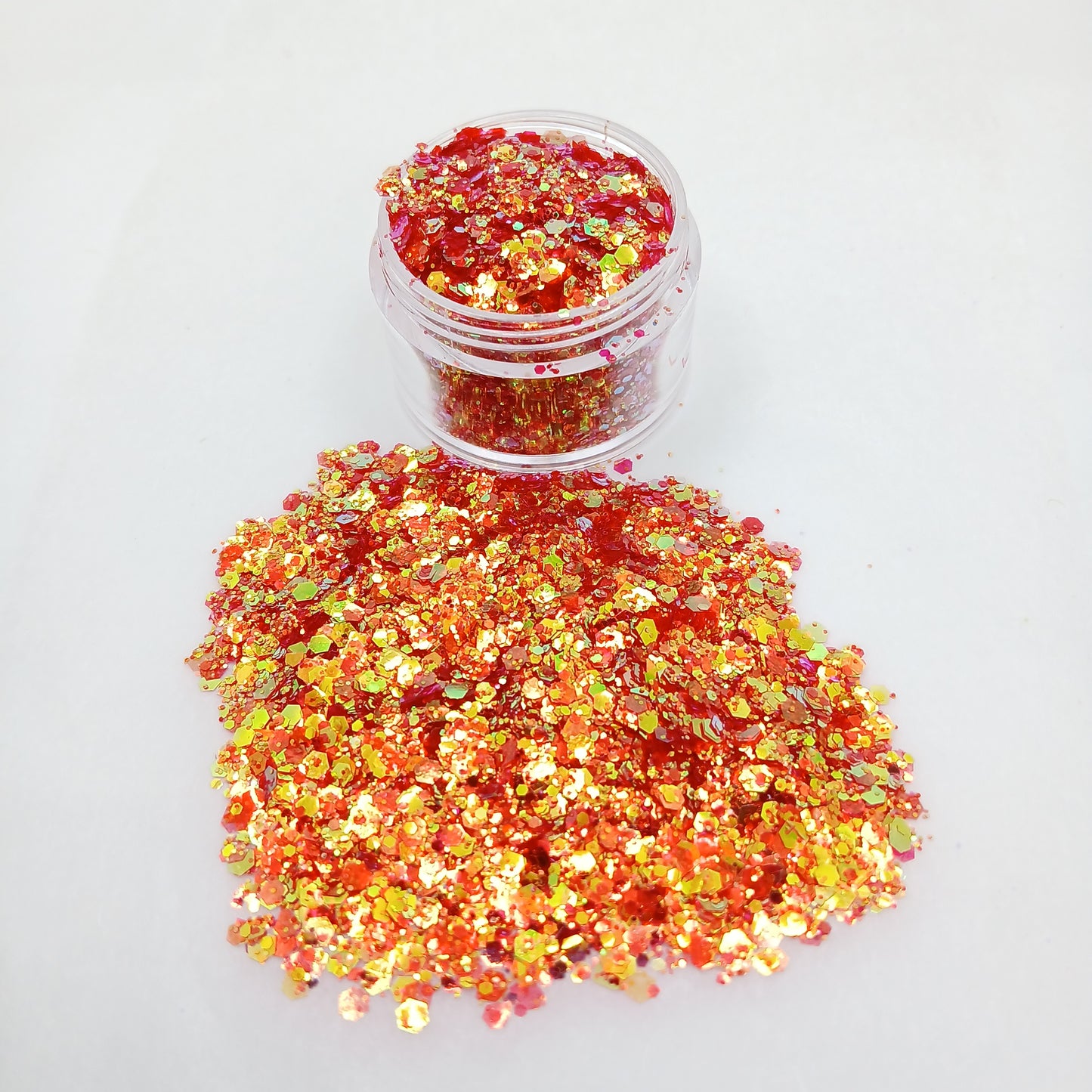 Phoenix Fire Iridescent Glitter – Chunky Red & Gold Mix