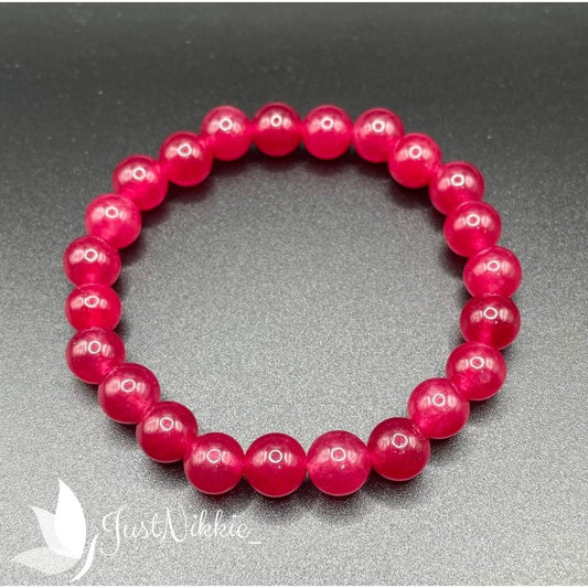 Red Ruby Candy Bracelet | Jelly Glass Beaded Bracelet