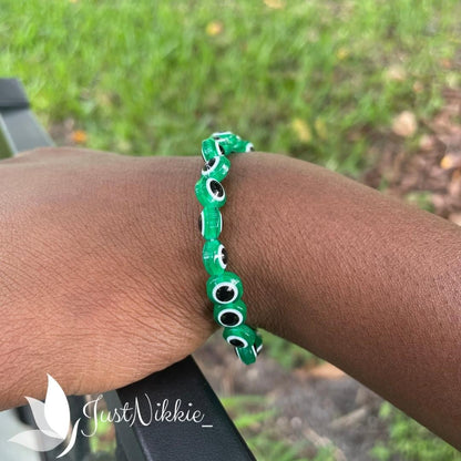 Evil Eye Bracelet Collection | Flat 8mm Beaded Protective Bracelet in Various Colors