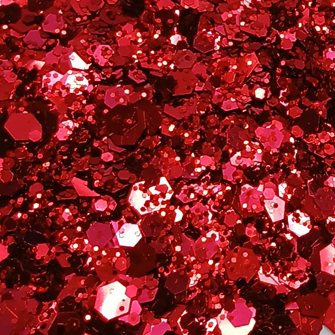 Santa Baby Metallic Red Chunky Glitter – Bold and Vibrant Craft Glitter