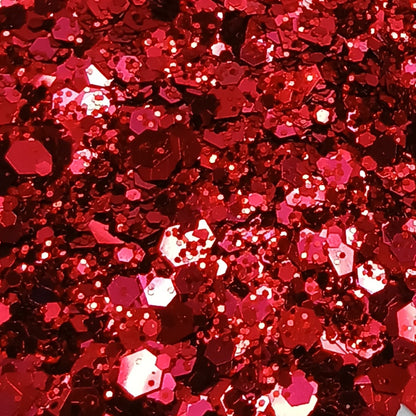 Santa Baby Metallic Red Chunky Glitter – Bold and Vibrant Craft Glitter