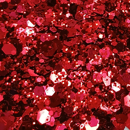 Santa Baby Metallic Red Chunky Glitter – Bold and Vibrant Craft Glitter