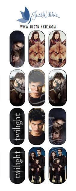 Twilight Saga Nail Water Decals – Vampire Romance-Inspired Nail Art