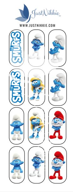 Smurfs Nail Water Decals – Playful and Nostalgic Nail Art