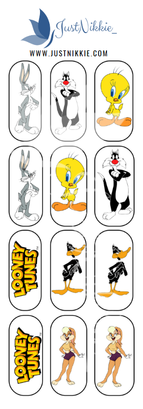 Looney Tunes Nail Water Decals – Fun and Nostalgic Cartoon-Inspired Nail Art