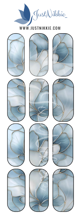 Stained Glass Nail Water Decals