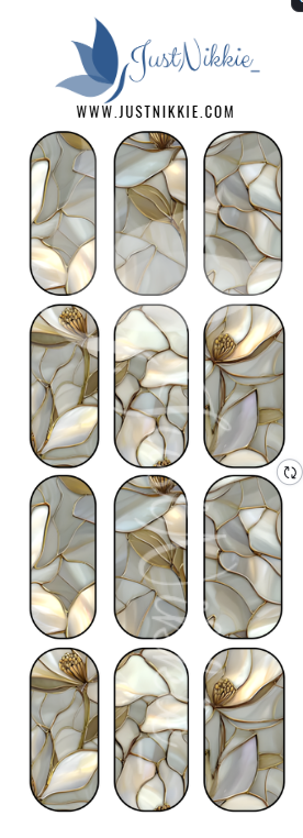 Stained Glass Nail Water Decals