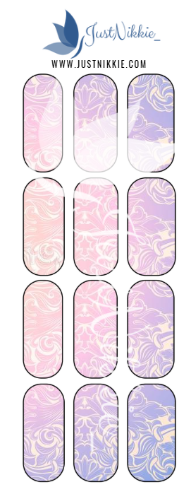 Pastel Swirl Nail Water Decals