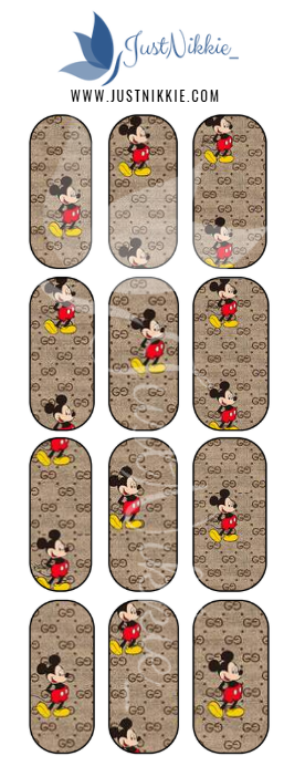 Designer Inspired Character Nail Water Decals