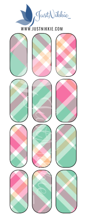 Plaid Nail Water Decals