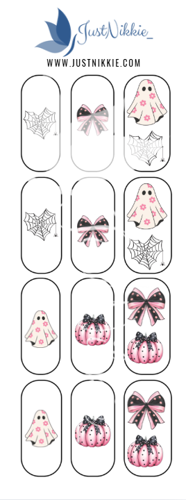 Cute Halloween Nail Water Decals